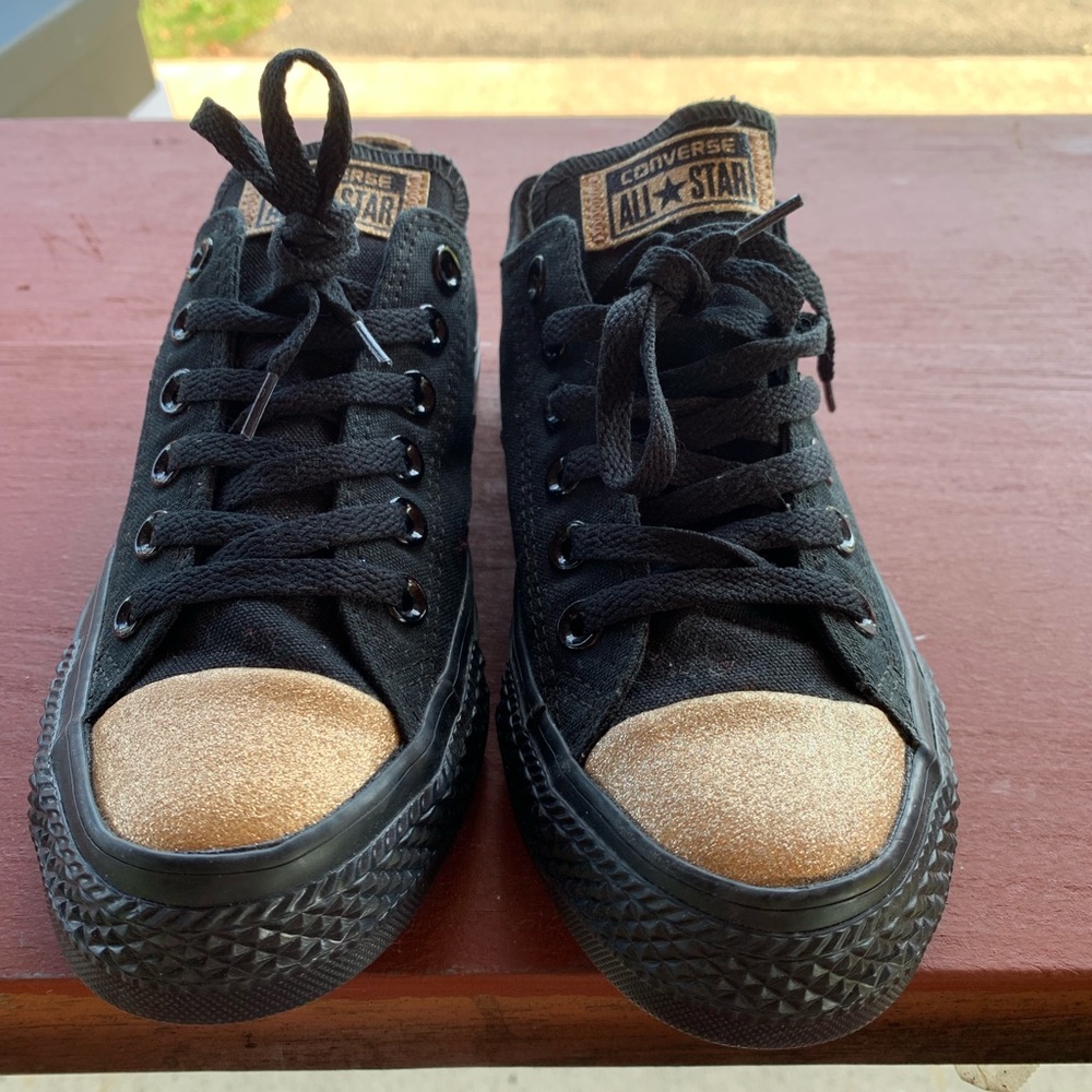 Black Converse Gold Toe